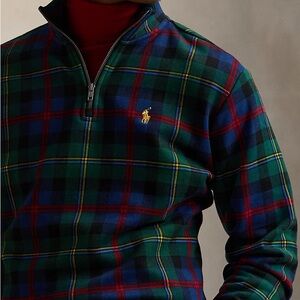 Polo Ralph Lauren Plaid Quarter Zip Pull Over XL